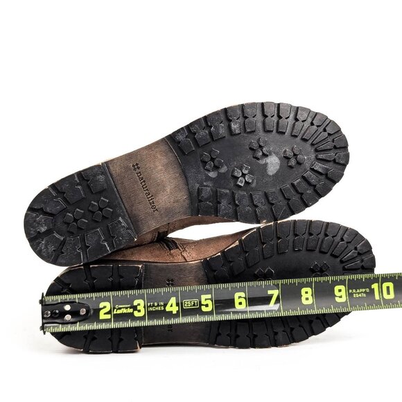 Naturalizer Women Tynner Brown Suede Zip Winter Strap Ankle Boots sz 7 - Picture 5 of 8